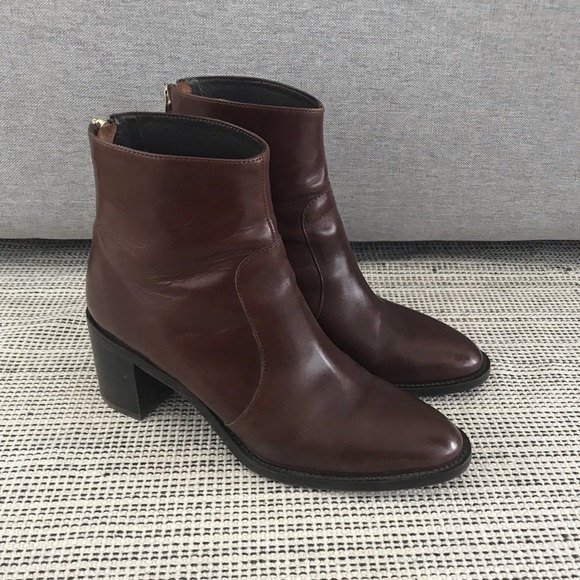 Minelli Shoes - Minelli brown leather booties made in Portugal